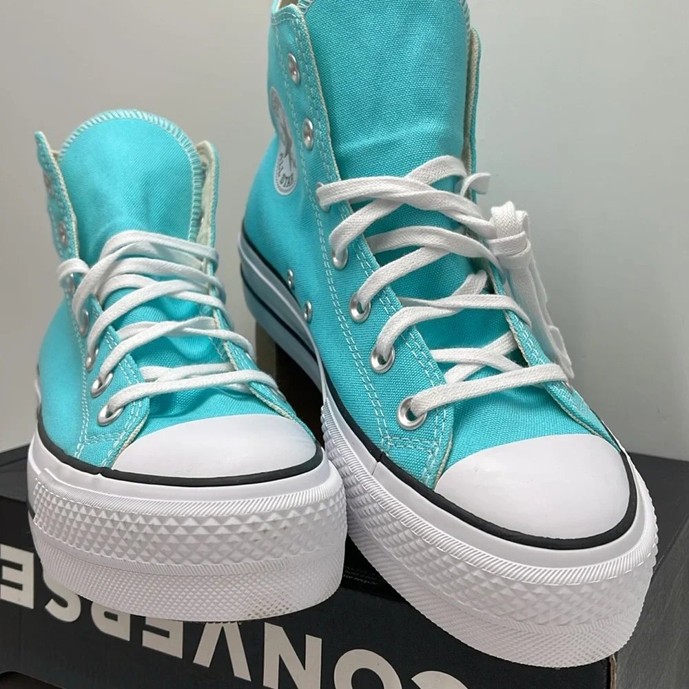 Converse WMNS A07570F CTAS LIFT HI TRIPLE CYAN/WHITE/BLACK A07570F Platforms